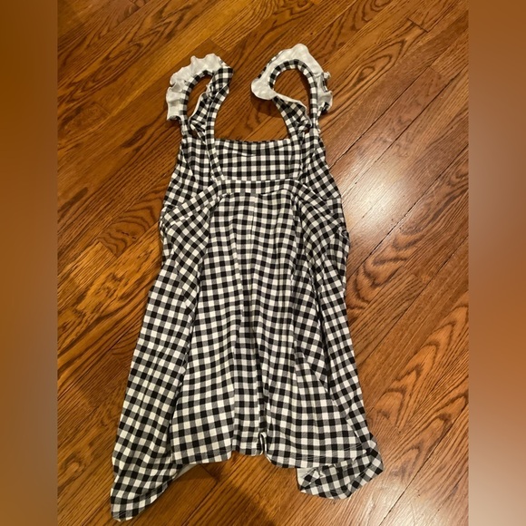 Asos Black and White Plaid Dress Size 12 - Picture 6 of 6
